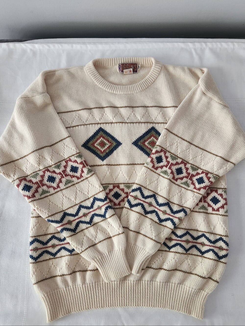 Riggins Geometric Pattern Knit Sweater - Picture 2 of 11